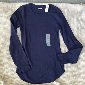 Old Navy Navy Blue Thermal Long Sleeve Shirt Women’s size Small